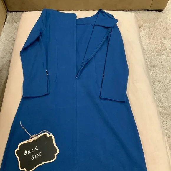 Ann Taylor Blue M Sheath Dress Classic Normcore Scandi Girl Essential Quality - Picture 8 of 10